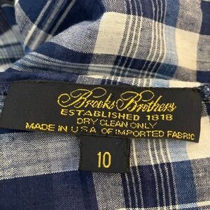 Brooks Brothers Navy and White Checkered Shirt